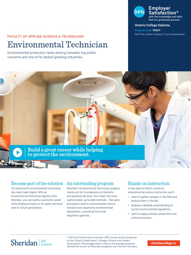 Environmental Technician Diploma Program | PDF | University And College ...