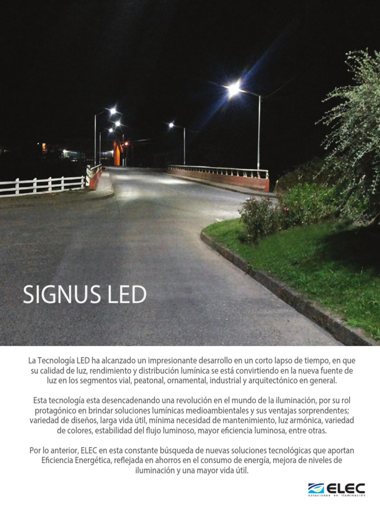 Ficha Técnica SIGNUS LED PDF | PDF | Diodo emisor de luz | Luz de la calle
