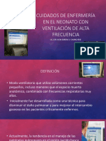 Cuidados de Enfermería en El Neonato Con Ventilación