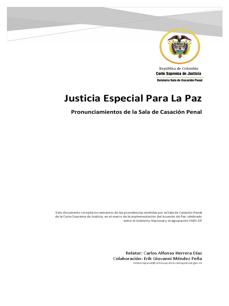 Extractos justicia especial para la paz pdf pdf jurisdicci n ley 