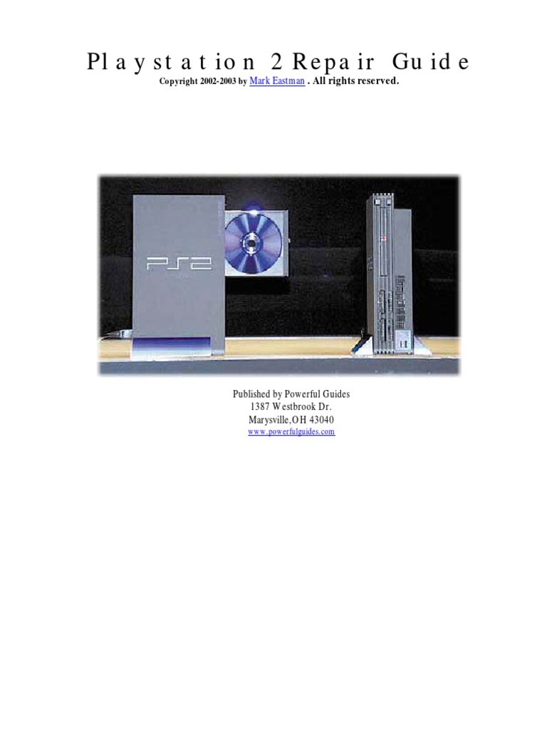 Playstation 2 Repair Guide: Mark Eastman | PDF | E Bay | Auction