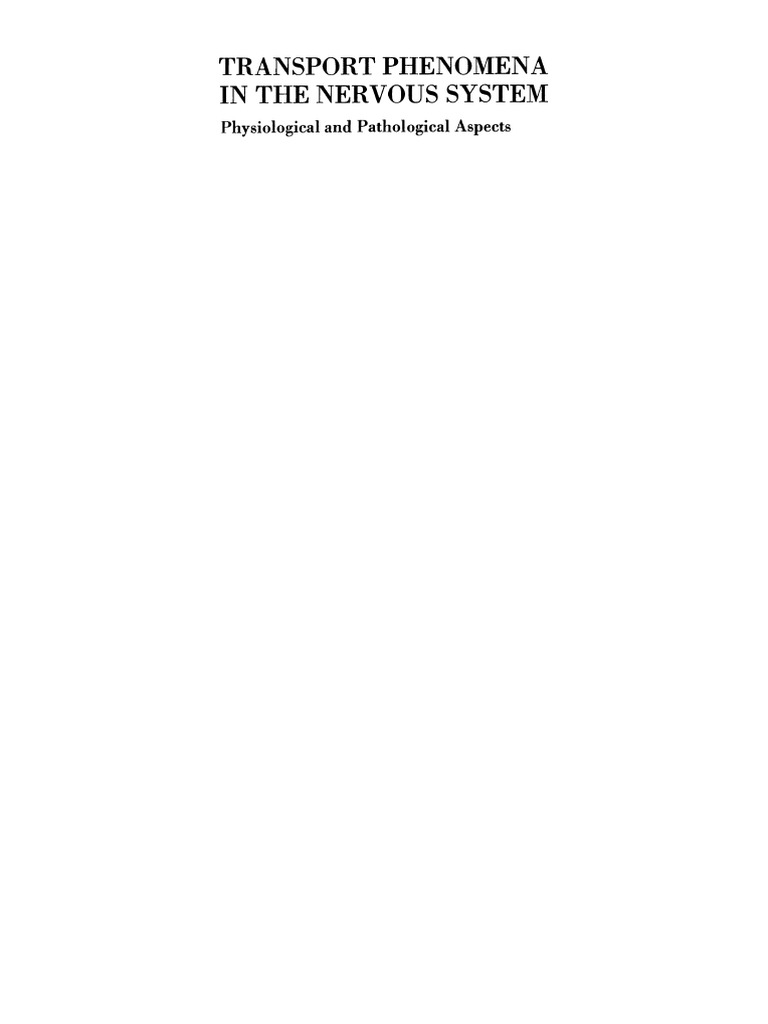 Transport Phenomena in Nervous System PDF | PDF | Gamma Aminobutyric ...