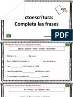 Lectoescritura Completar Frases PDF