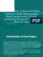 Ration Analysis of 3 Commercial Banks in Pakistan