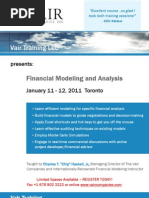 Download Financial Modeling  Analysis - Toronto The Vair Companies by The Vair Companies SN40773769 doc pdf