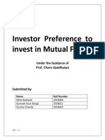 Investor Preference To Invest in Mutual Funds: Under The Guidance of Prof. Charu Upadhyaya