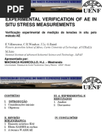 Método de AE e Aplicação Em Medidas de Tensão in Situ No Japão