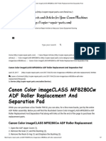 Canon Color ImageCLASS MF8280Cw ADF Roller Replacement and Separation Pad