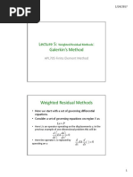 Galerkin's Method: APL705 Finite Element Method