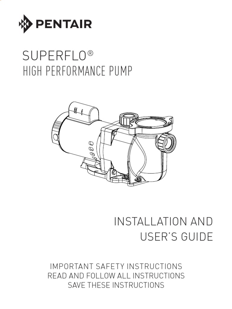 SuperFlo High Performance Pump Owners Manual English | PDF | Pump ...