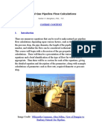 Natural Gas Pipeline Flow Calculations Course Content 2 23 16