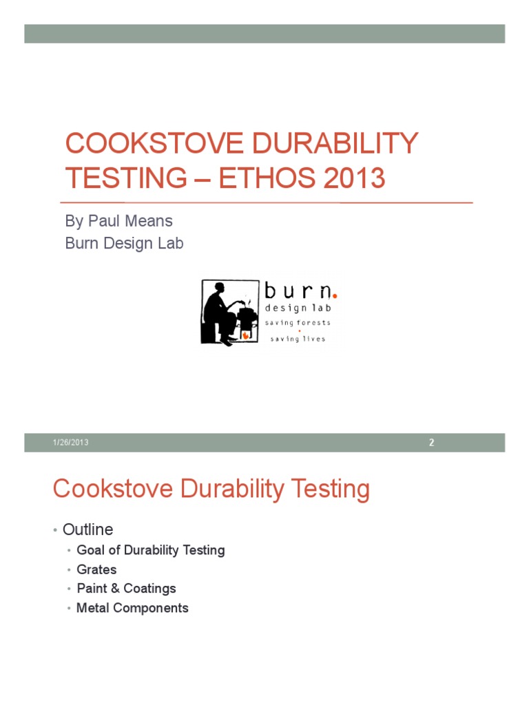 Cookstove Durability Testing Overview | PDF | Stove | Pencil