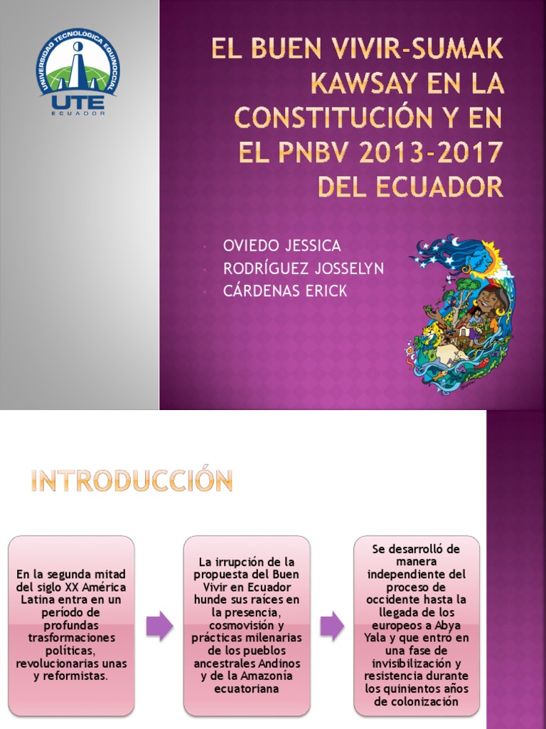 El Buen VivirSumak Kawsay en La Constitución y PDF Los bosques