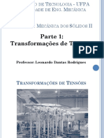 Transformações de tensões e tensões principais