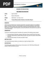 Board of Education Information Report: Date: TO: From: RE: Trustee Remuneration Advisory Committee Report
