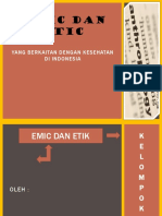 Ppt Antropologi Emic Dan Etic Di Indonesia