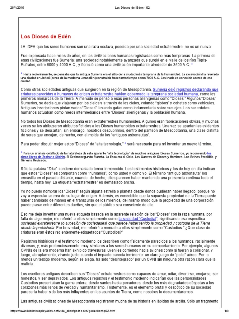 Los Dioses Del Eden - 02 | PDF | Adán y Eva | Adán