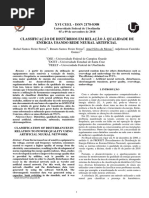 CLASSIFICAÇÃO DE DISTÚRBIOS EM RELAÇÃO À QUALIDADE DE ENERGIA USANDO REDE NEURAL ARTIFICIAL