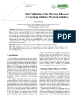 Creation and Initial Validation of The Physical Educator Efficacy Scale For Teaching PDF