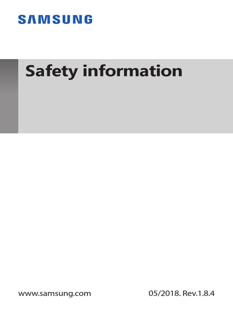 Safety Information Rev.1.8.4 180518 PDF | PDF | Battery Charger ...