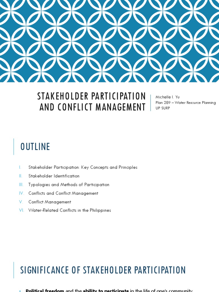 Stakeholder Participation in Water Management | PDF | Mediation ...