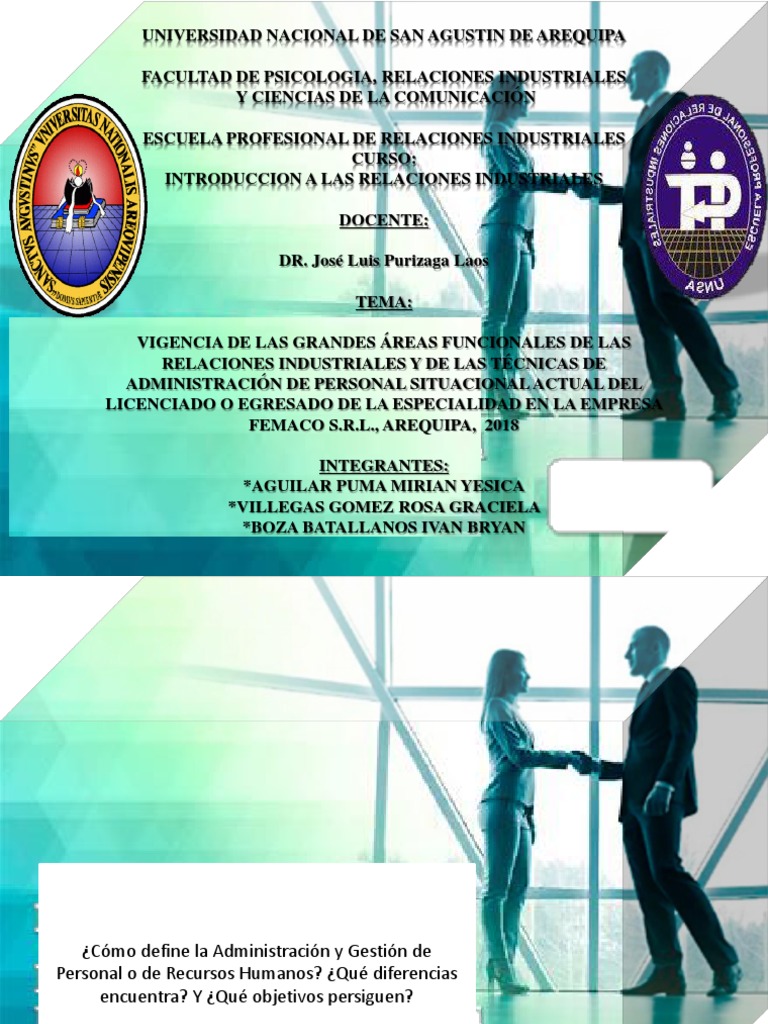 Introduccion a Las Relaciones Industriales Tif Gestión