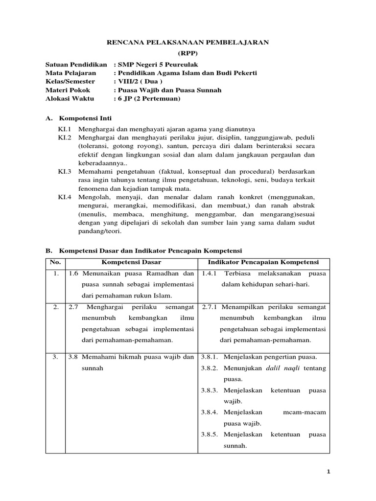 Rpp Pai Puasa Pdf