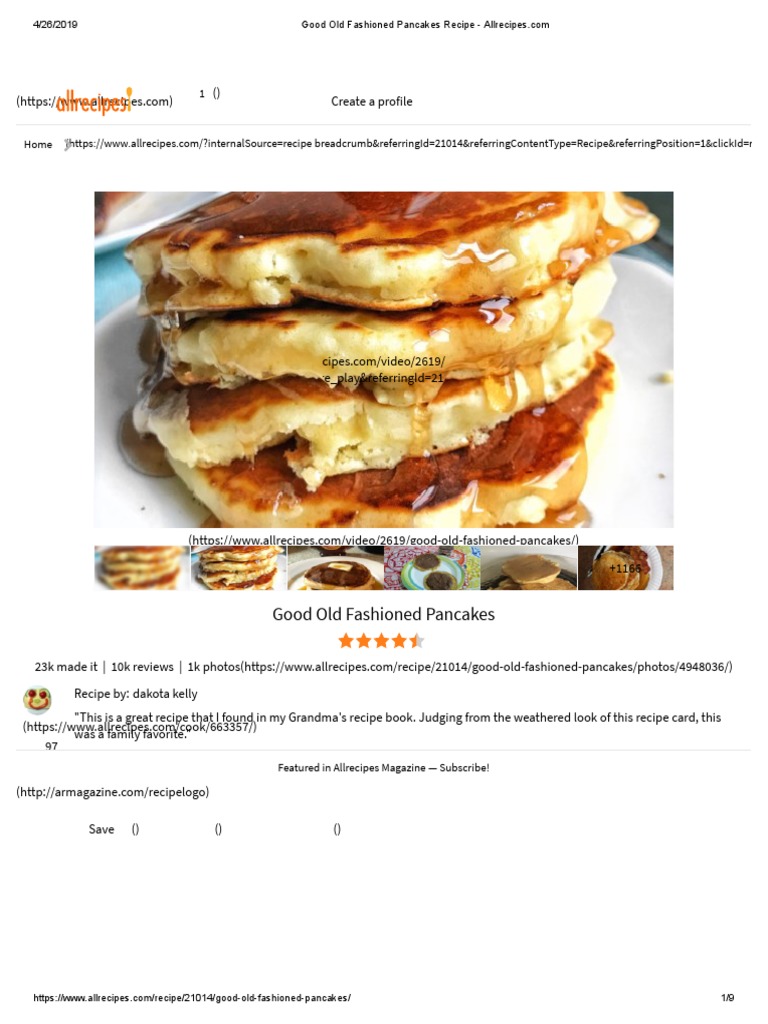 Good Old-Fashioned Pancakes Recipe (with Video)