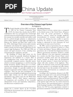 Overview of The Chinese Legal System: Environmental Law Institute Volume 1, Issue 1 January-March 2013