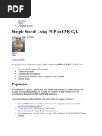 Simple Search Using PHP and Mysql: Preparation