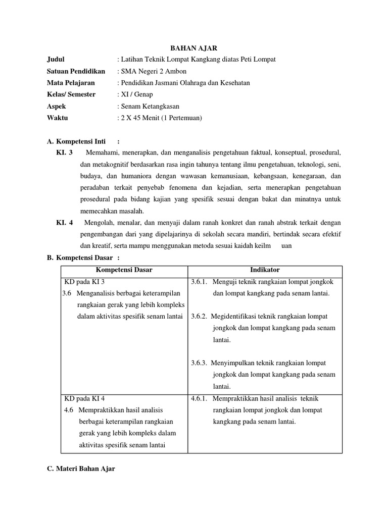 Contoh Bahan Ajar Daring Sma - Kompas Sekolah