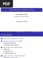 Quasi Maximum Likelihood Theory - Lecture Notes