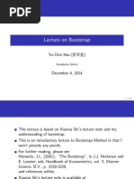 Lecture on Bootstrap - Lecture Notes