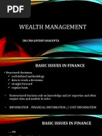 Wealth Management: DR Cma Joydip Dasgupta