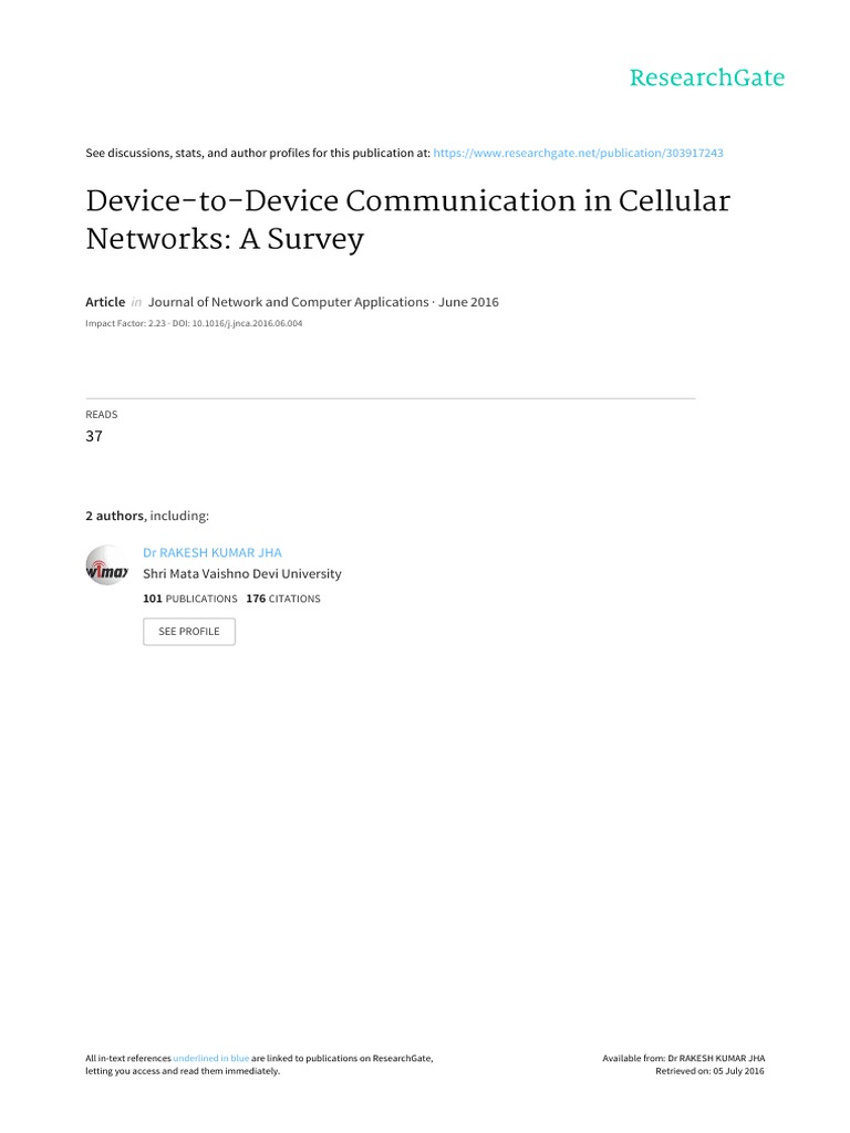 03 - Device To Device Communication in Cellular Networks A Survey (5 ...