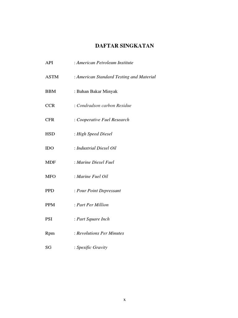 Daftar Singkatan Alat Berat dan Bahan | PDF