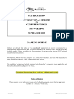 Marking Scheme NCC IDCS Networking Sep 2008