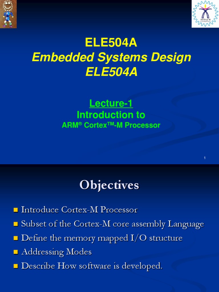 Lecture 1 Arm Cortex M4 Based System Pdf Pdf Arm Architecture Microcontroller