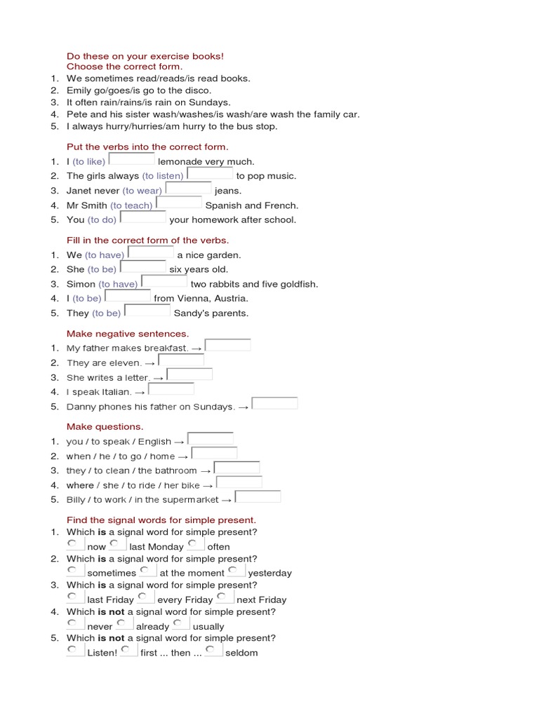 Mixed Tenses Exercises with Answers | PDF | Linguistic Typology ...