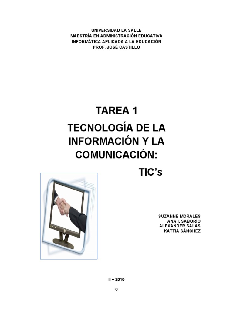 TAREA 1 - Tics - Revisada - Alex-Ana-Suzanne-Kattia | PDF | Tecnología ...