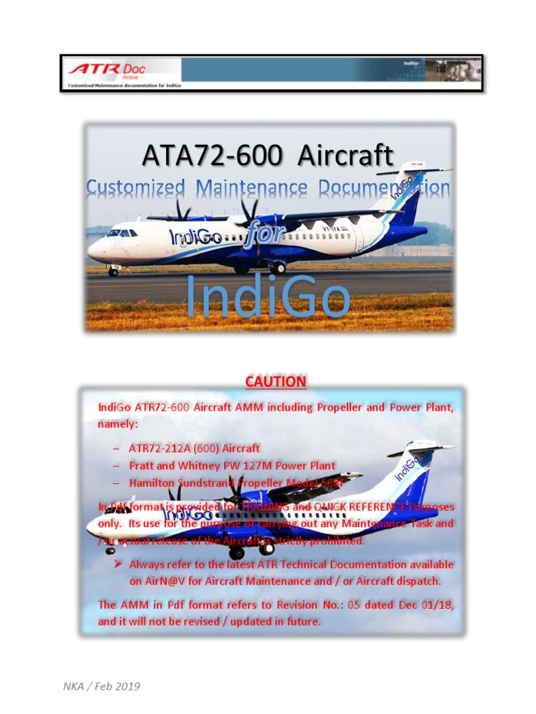 IndiGo ATR72-600 Quick Reference Guide | PDF | Aviation | Aircraft