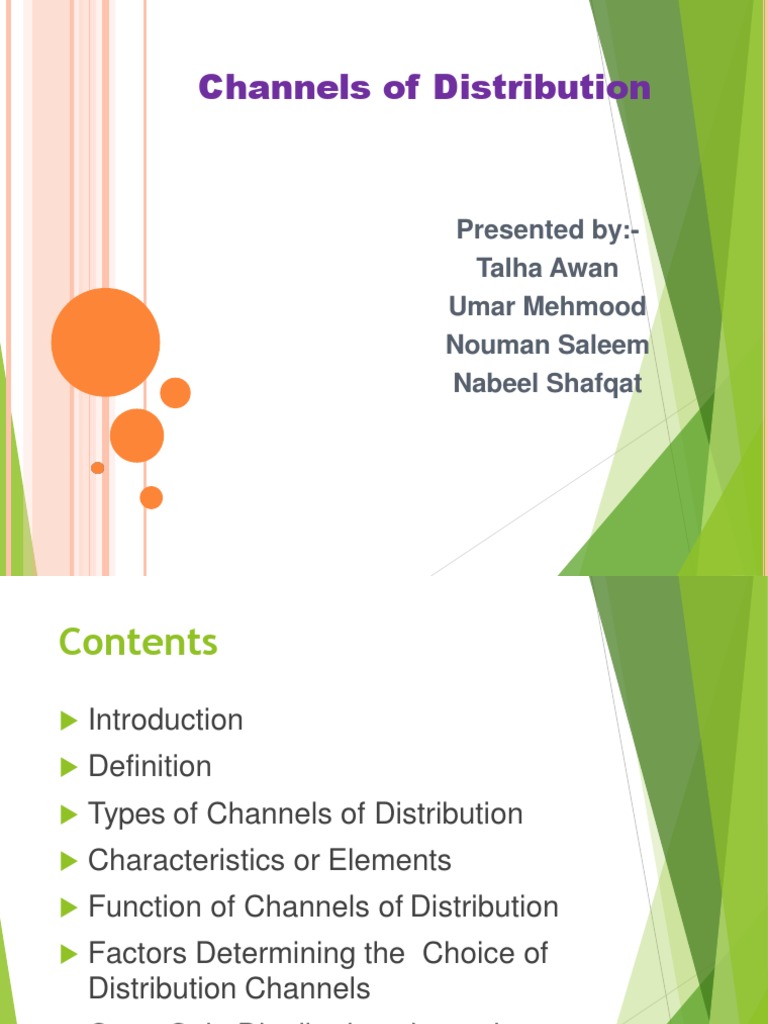 Overview of Distribution Channels | PDF | Retail | Marketing