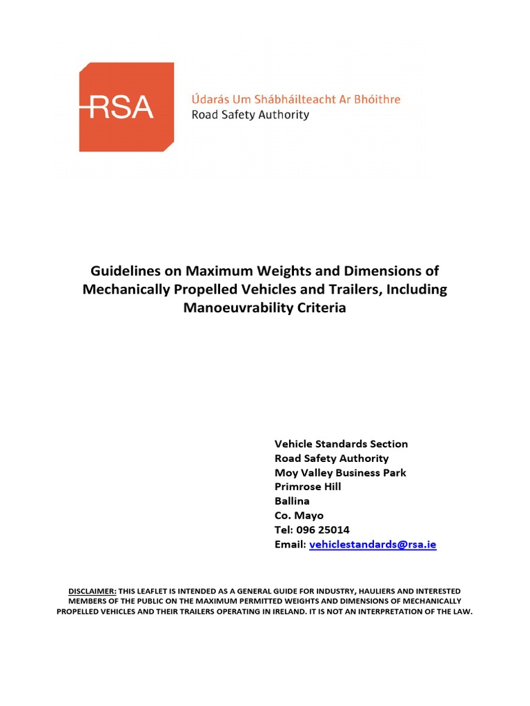 Weights Dimensions Leaflet PDF | PDF | Semi Trailer Truck | Trailer ...