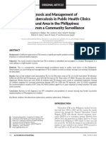 Diagnosis and Management of Childhood Tuberculosis in Public Health Clinics in A Rural Area in The Philippines Results From A Community Surveillance