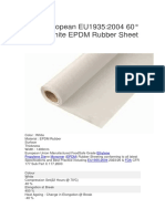 EPDM Rubber Sheet - White, Food Safe, EU1935 Compliant