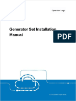 Generator Set Installation Manual