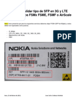 Guía Para Validar Tipo de SFP en 3G y LTE