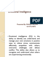 Emotional Intelligence: Presented By: MAHAM FATIMA 16-NTU-0075