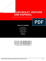 Manual Chevrolet Venture 2000 Espanol