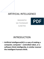Artificial Intelligence: Sravanthi Sai Tejomaayi Sunetra